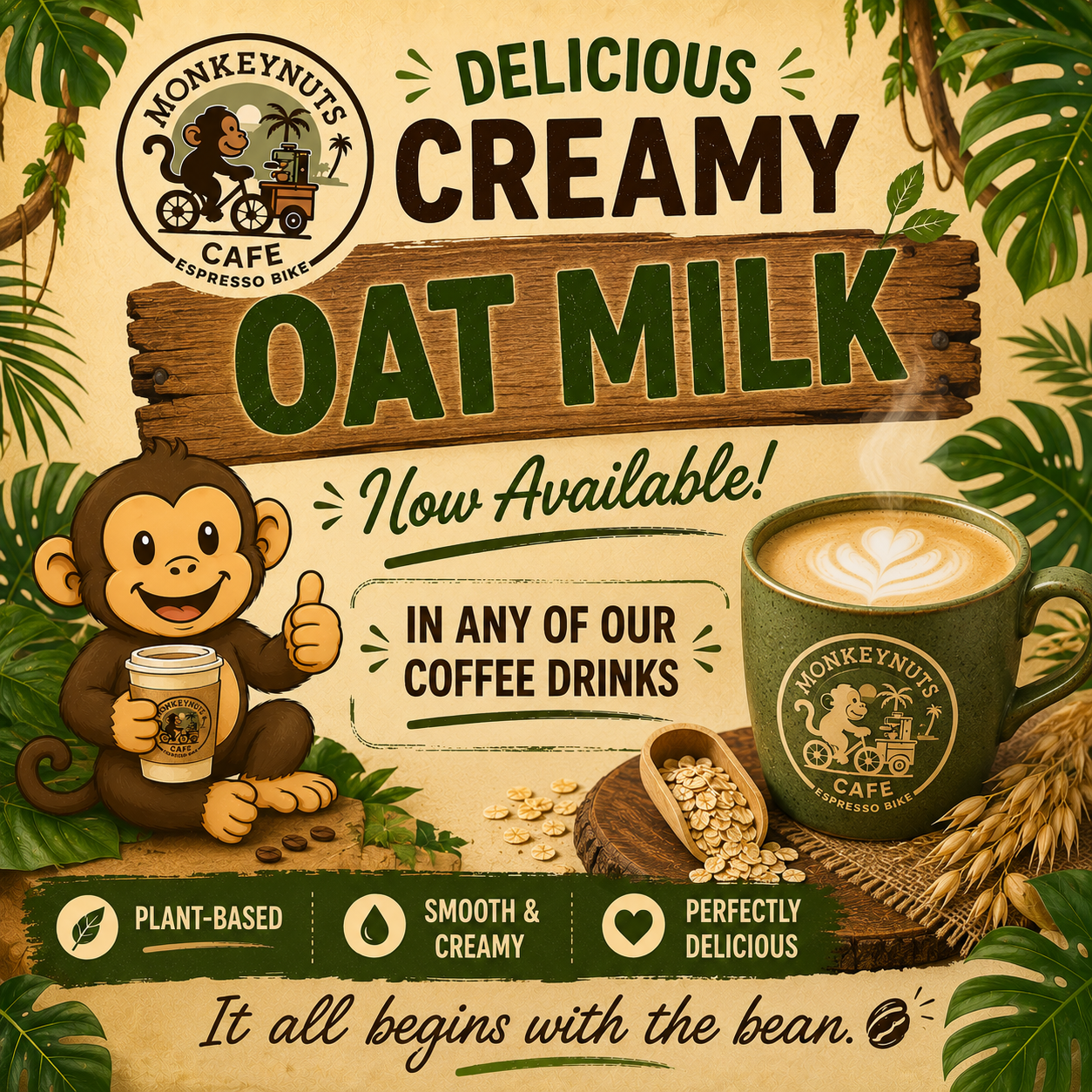 Oat Milk in Any Coffee Drink